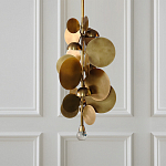 Люстра креативная из дисков цвета латунь Constellation Light and Style варинант исполнения - 2 | Loft Concept в Челябинске