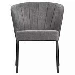 Стул серый с широкой закругленной спинкой Chair Gray Attractive варинант исполнения - 1 | Loft Concept в Челябинске
