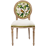 Стул бежевый из натурального бука с изображением птицы в саду Blooming Colored Birds варинант исполнения - 1 | Loft Concept в Челябинске