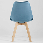 Стул с мягким велюровым сиденьем Arvika Blue варинант исполнения - 4 | Loft Concept в Челябинске