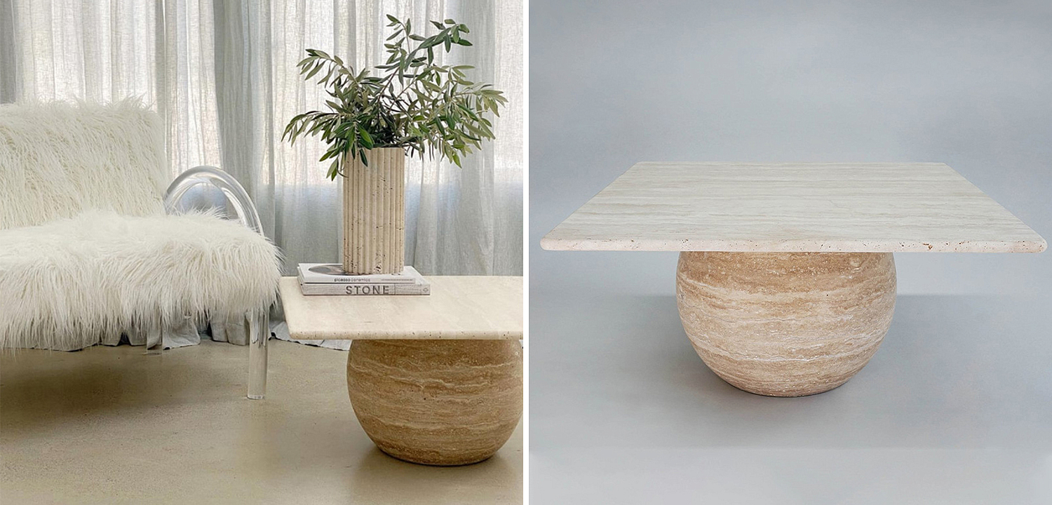 Кофейный стол Edna Travertine Coffee Table Кофейный стол Edna Travertine Coffee Table - Loft-Concept в Челябинске