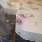 Шкатулка из эпоксидной смолы с цветами белая Epoxy Resin Square Box White варинант исполнения - 6 | Loft Concept в Челябинске