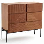 Комод с геометрическим рисунком на ящиках Anders Dark Wood варинант исполнения - 1 | Loft Concept в Челябинске