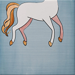 Плитка с узором Девочка единорог варинант исполнения - 6 | Loft Concept в Челябинске