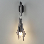 Бра черного цвета с плафоном из рельефного стекла Glass Pod варинант исполнения - 8 | Loft Concept в Челябинске