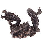 Декоративная статуэтка Дракон Fuzanglong Dragon Dark Bronze Statuette варинант исполнения - 3 | Loft Concept в Челябинске