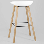 Барный стул на ножках из натурального дерева Boras White варинант исполнения - 5 | Loft Concept в Челябинске