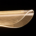 Люстра линейная с прозрачным волнообразным плафоном Wave Line варинант исполнения - 7 | Loft Concept в Челябинске