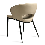 Стул обеденный кремовый из экокожи Futuristic Chair варинант исполнения - 2 | Loft Concept в Челябинске