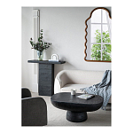 Столик кофейный черного цвета с овальной столешницей и круглым основанием Black Dalmen Table варинант исполнения - 4 | Loft Concept в Челябинске