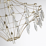 Люстра подвесная из металла с прозрачными подвесками из хрусталя Quasar 93 варинант исполнения - 3 | Loft Concept в Челябинске