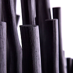 Люстра черная с несколькими ярусами деревянных палочек Bright Wooden Chandelier варинант исполнения - 7 | Loft Concept в Челябинске