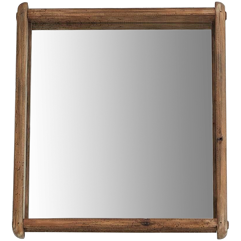 Квадратное настенное зеркало в деревянной раме Lyons Mirror Зеркало Коричневый Квадратное настенное зеркало в деревянной раме Lyons Mirror Зеркало Коричневый в Челябинске | Loft Concept