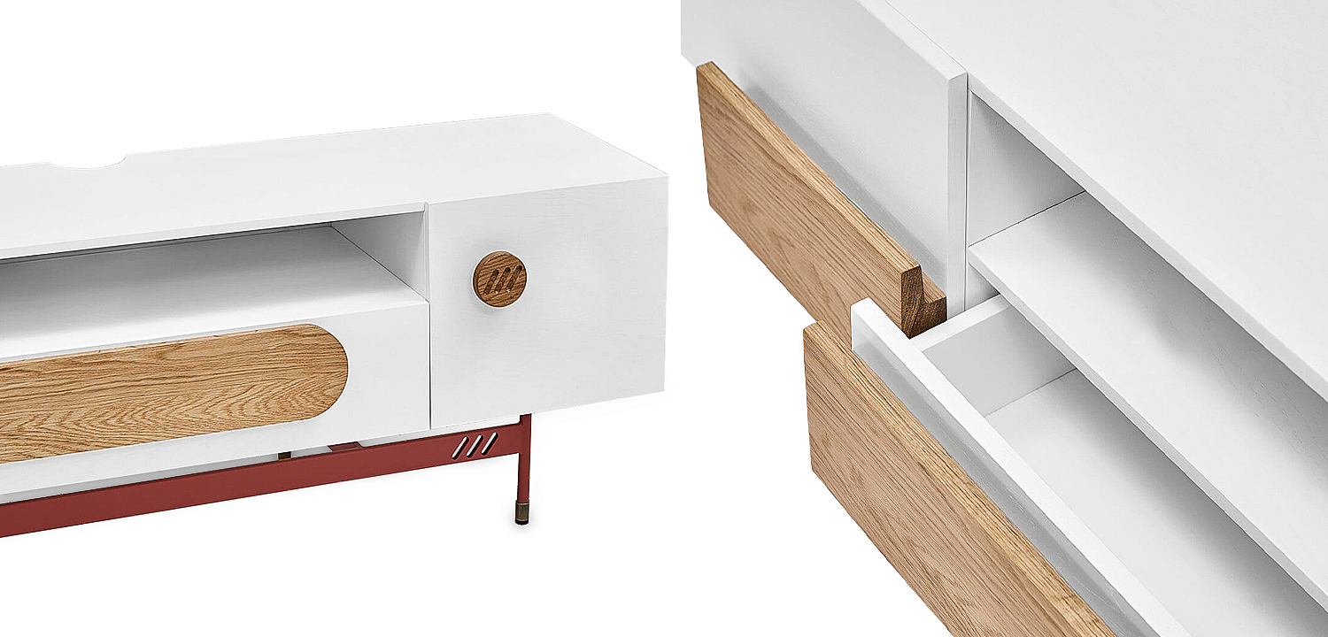 ТВ-тумба White and Wood Minimalism ТВ-тумба White and Wood Minimalism - Loft-Concept в Челябинске