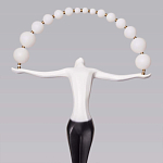 Торшер черно-белая статуэтка Девушка Girl Carries Light Balls варинант исполнения - 2 | Loft Concept в Челябинске