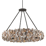 Люстра круглая с абажуром из устричных раковин Sea Ravens варинант исполнения - 2 | Loft Concept в Челябинске