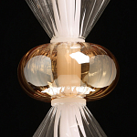 Подвесной светильник с вертикальной композицией из прозрачных и янтарных стеклянных шаров и ромбов Gabriel Scott Luna варинант исполнения - 17 | Loft Concept в Челябинске