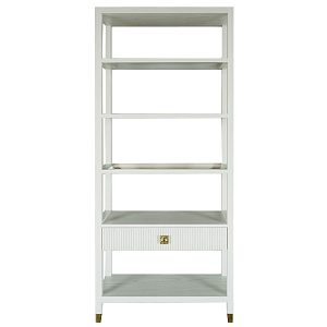 Стеллаж Elsa Dreams White со стеклянными полками и ящиком