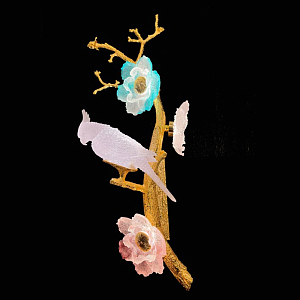 Бра с цветочным декором и птичкой Miscellaneous herbs