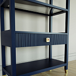 Стеллаж Elsa Dreams Blue со стеклянными полками и ящиком варинант исполнения - 5 | Loft Concept в Челябинске