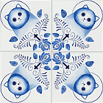 Плитка с узором Котики варинант исполнения - 1 | Loft Concept в Челябинске