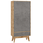 Шкаф с фасадом цвета серый бетон Grace of Furniture варинант исполнения - 1 | Loft Concept в Челябинске