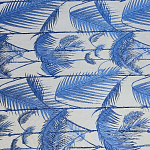 Мебельная ткань Вышивка синий принт 280 см T2-136 варинант исполнения - 1 | Loft Concept в Челябинске