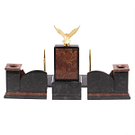 Настольный письменный набор из лемезита и змеевика с декором в виде Орла в подарочной упаковке Successful Leader варинант исполнения - 6 | Loft Concept в Челябинске