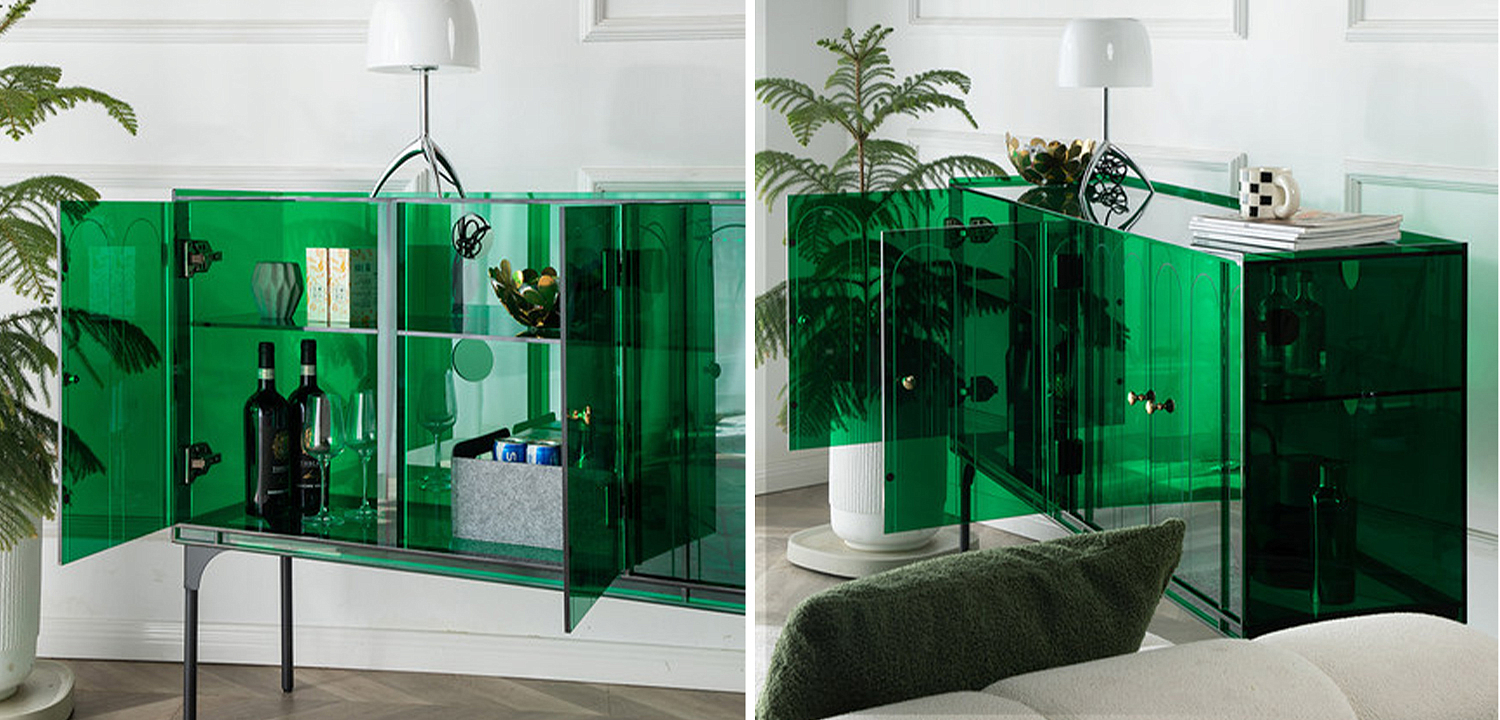 Зеленый комод из акрила Green Acrylic Furniture Chest of Drawers Зеленый комод из акрила Green Acrylic Furniture Chest of Drawers - Loft-Concept в Челябинске
