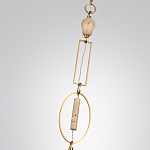 Подвесной светильник с плоским прозрачным плафоном и декоративной вставкой из текстурного камня Tectona  варинант исполнения - 7 | Loft Concept в Челябинске