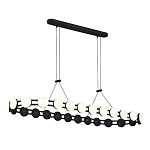 Люстра овальная с круглыми светодиодными источниками света Maxine Light варинант исполнения - 7 | Loft Concept в Челябинске