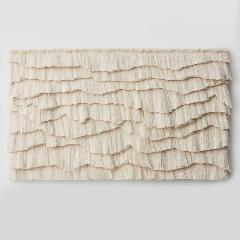 Светло-Бежевое Панно из нитей White Landscape Wall Hanging Светло-бежевый в Челябинске | Loft Concept 