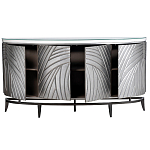 Комод фактурный серебристый с дверцами Silver Chest of Drawers варинант исполнения - 2 | Loft Concept в Челябинске