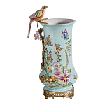 Ваза с птичкой из фарфора с бронзовыми элементами Garden of Eden варинант исполнения - 5 | Loft Concept в Челябинске