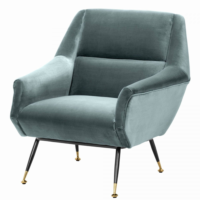 Кресло Eichholtz Chair Exile Turquoise Бирюзовый Латунь Черный Кресло Eichholtz Chair Exile Turquoise Бирюзовый Латунь Черный в Челябинске | Loft Concept
