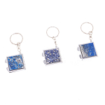 Зеркало брелок складное двухстороннее из натурального камня Лазурит Stone Mirrors варинант исполнения - 8 | Loft Concept в Челябинске