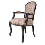 Полукресло с мягкой обивкой из льна на 4-х ножках из массива березы Gladys Armchair варинант исполнения - 3 | Loft Concept в Челябинске