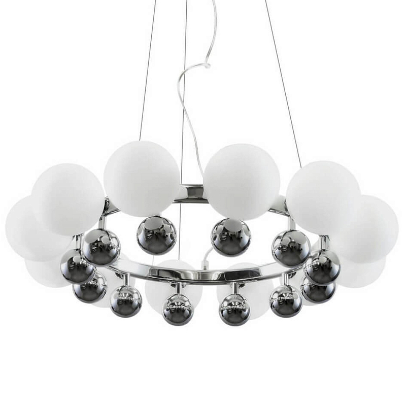 Люстра Pearl Bracelet Chandelier Белый Хром Люстра Pearl Bracelet Chandelier Белый Хром в Челябинске | Loft Concept