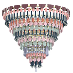 Люстра круглая с декором из разноцветных элементов в виде листьев Changing Seasons варинант исполнения - 2 | Loft Concept в Челябинске