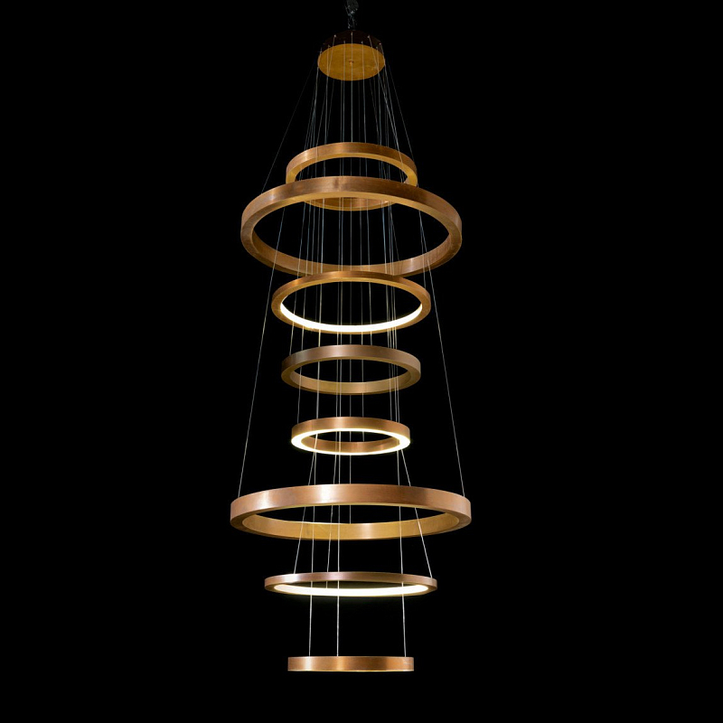 Люстра Light Ring XXL Латунь Люстра Light Ring XXL Латунь в Челябинске | Loft Concept