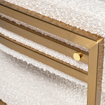 Стул букле бежевый с каркасом цвета матовое золото Tactility варинант исполнения - 3 | Loft Concept в Челябинске