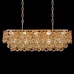 Люстра овальная каскадная с подвесками в форме колец Galaxy of Light варинант исполнения - 2 | Loft Concept в Челябинске