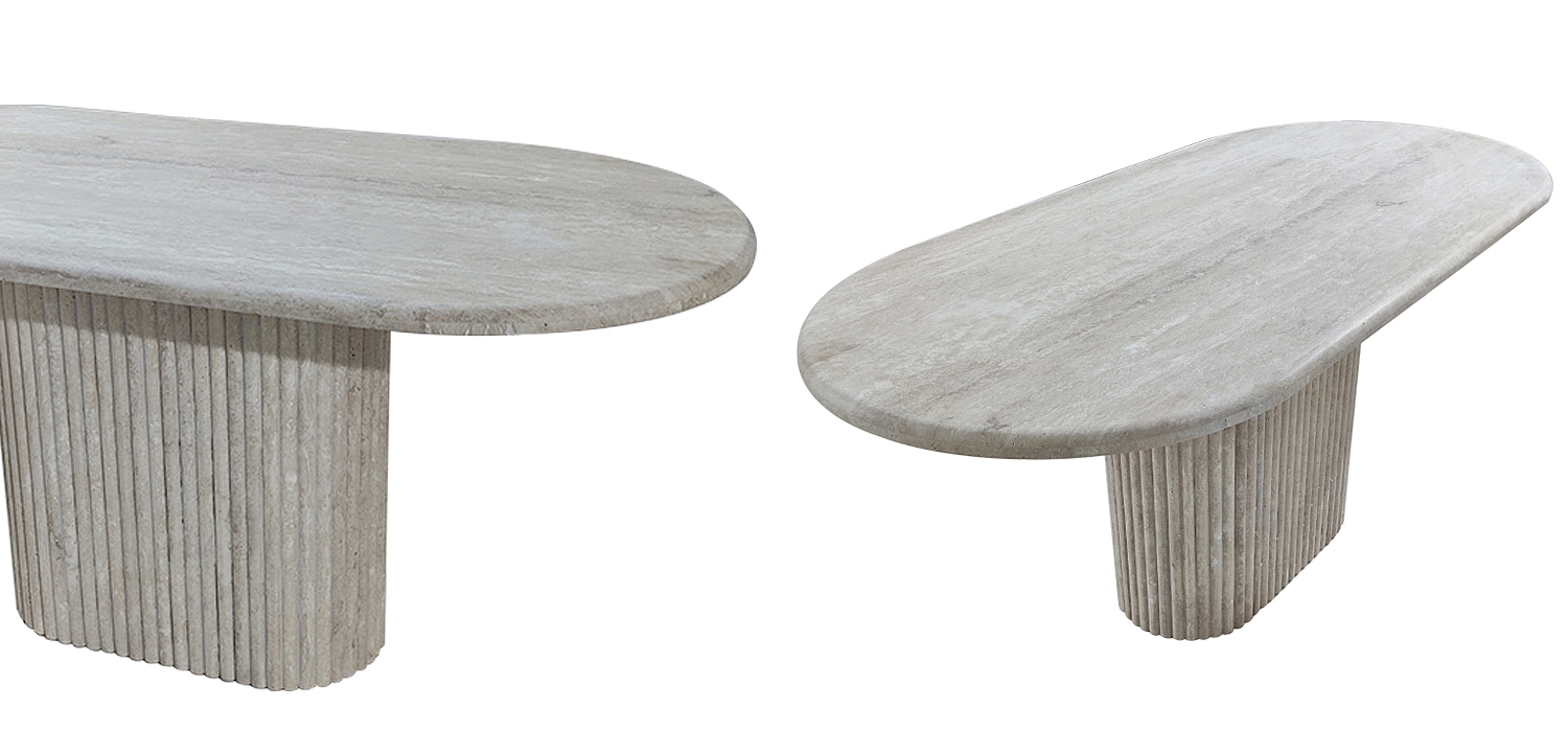 Консоль Annabel Grey Travertine Console Консоль Annabel Grey Travertine Console - Loft-Concept в Челябинске