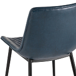 Стул с обивкой из экокожи темно-синего цвета RHOMBUSES UPHOLSTERY варинант исполнения - 7 | Loft Concept в Челябинске