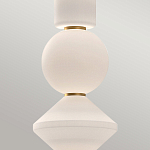 Подвесной светильник белого цвета с тремя геометрическими плафонами Alora Mood варинант исполнения - 9 | Loft Concept в Челябинске