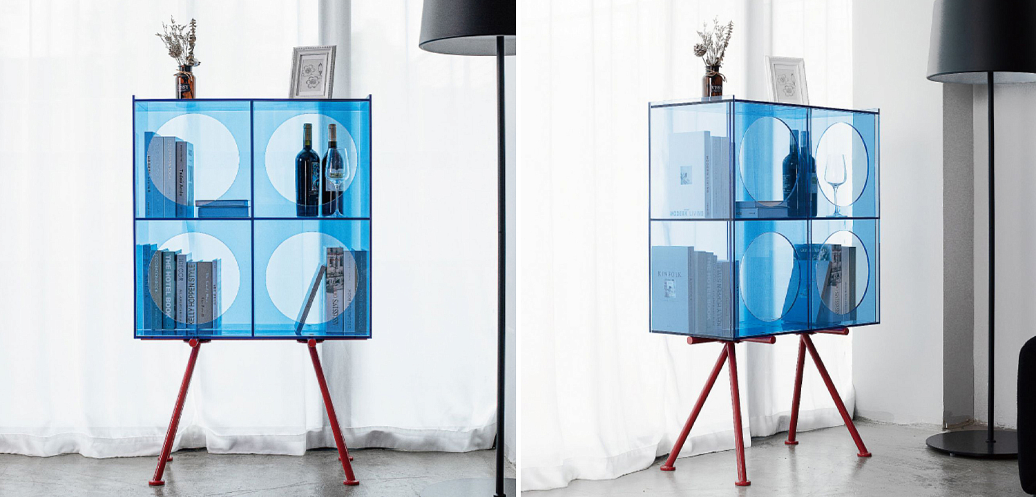 Синий буфет из акрила Blue Acrylic Cupboard Синий буфет из акрила Blue Acrylic Cupboard - Loft-Concept в Челябинске