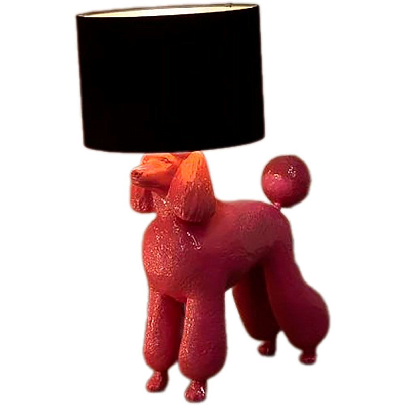 Лампа COLLECTION OF DOGS с абажуром Пудель Белый Черный Красный Золотой Серебряный в Челябинске | Loft Concept 