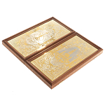 Нарды настольные из натурального камня лазурит и долерит Backgammon from Stone варинант исполнения - 7 | Loft Concept в Челябинске