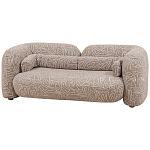 Дизайнерский двухместный диван с мягкими спинкой и подлокотниками светло-коричневый с принтом Madelaine Sofa Cocoa варинант исполнения - 2 | Loft Concept в Челябинске