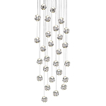 Люстра каскадня с 27-ю прозрачными шарообразными подвесами Bubbles Bocci варинант исполнения - 1 | Loft Concept в Челябинске